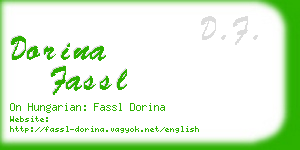 dorina fassl business card